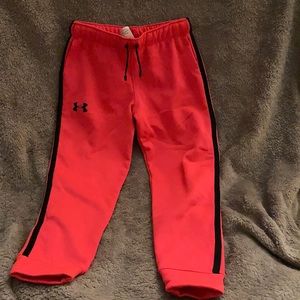 Hot pink fleece lined sweatpants girls size small